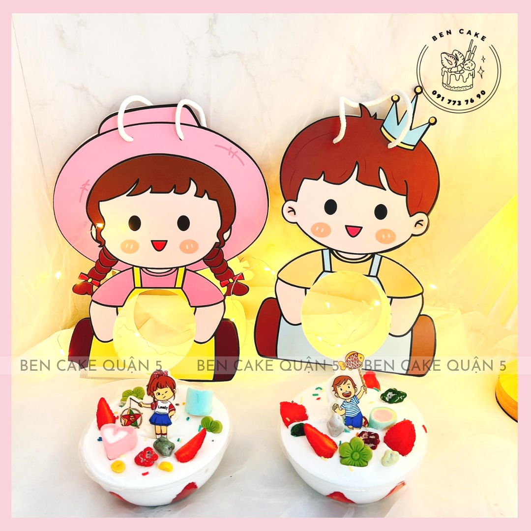 Rước đèn trung thu với chiếc bánh màu sắc