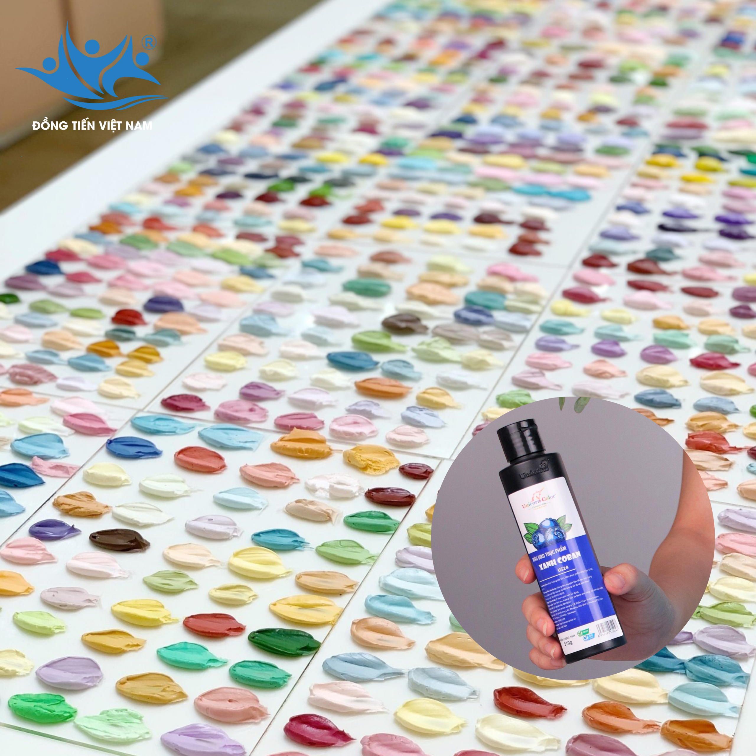 bảng màu thực phẩm siro Unicorn