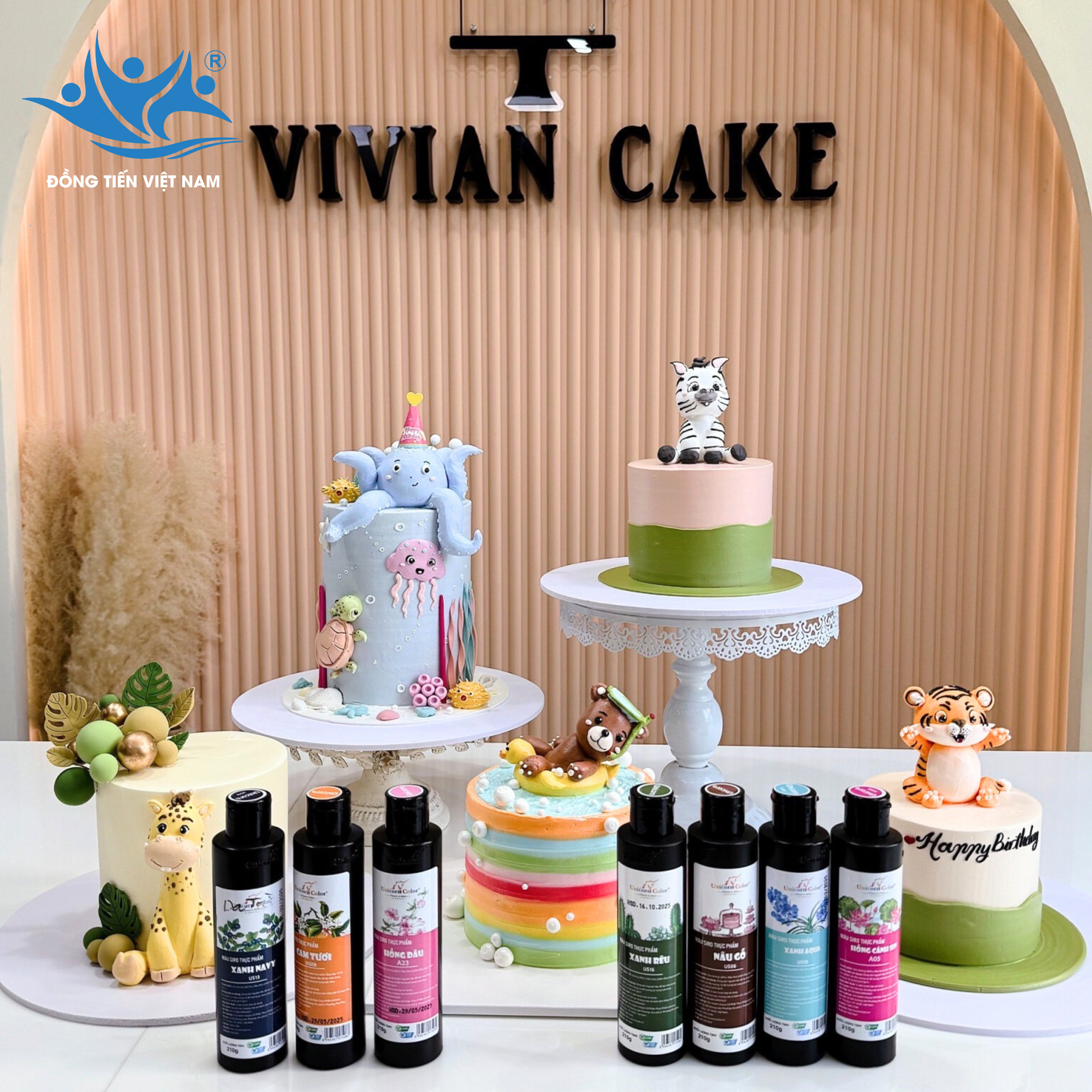 bánh kem màu thực phẩm siro unicorn