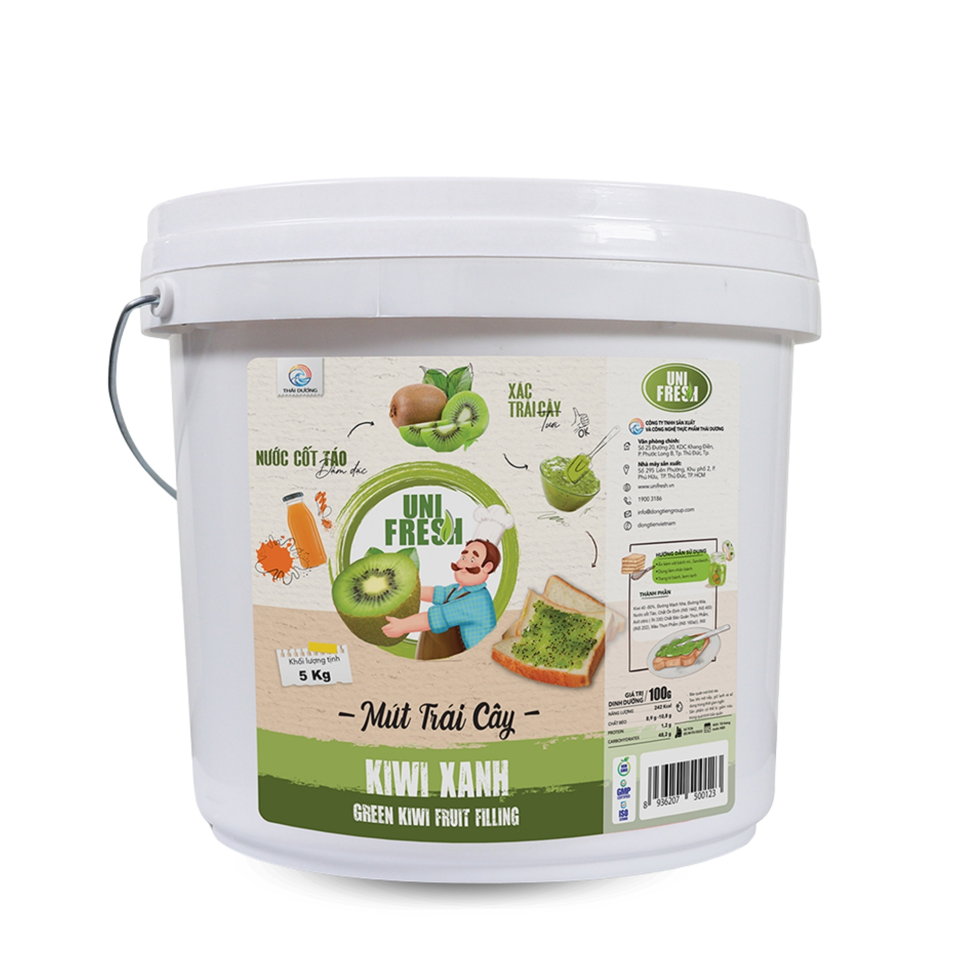 Mứt Trái Cây Unifresh Kiwi Xanh 5kg