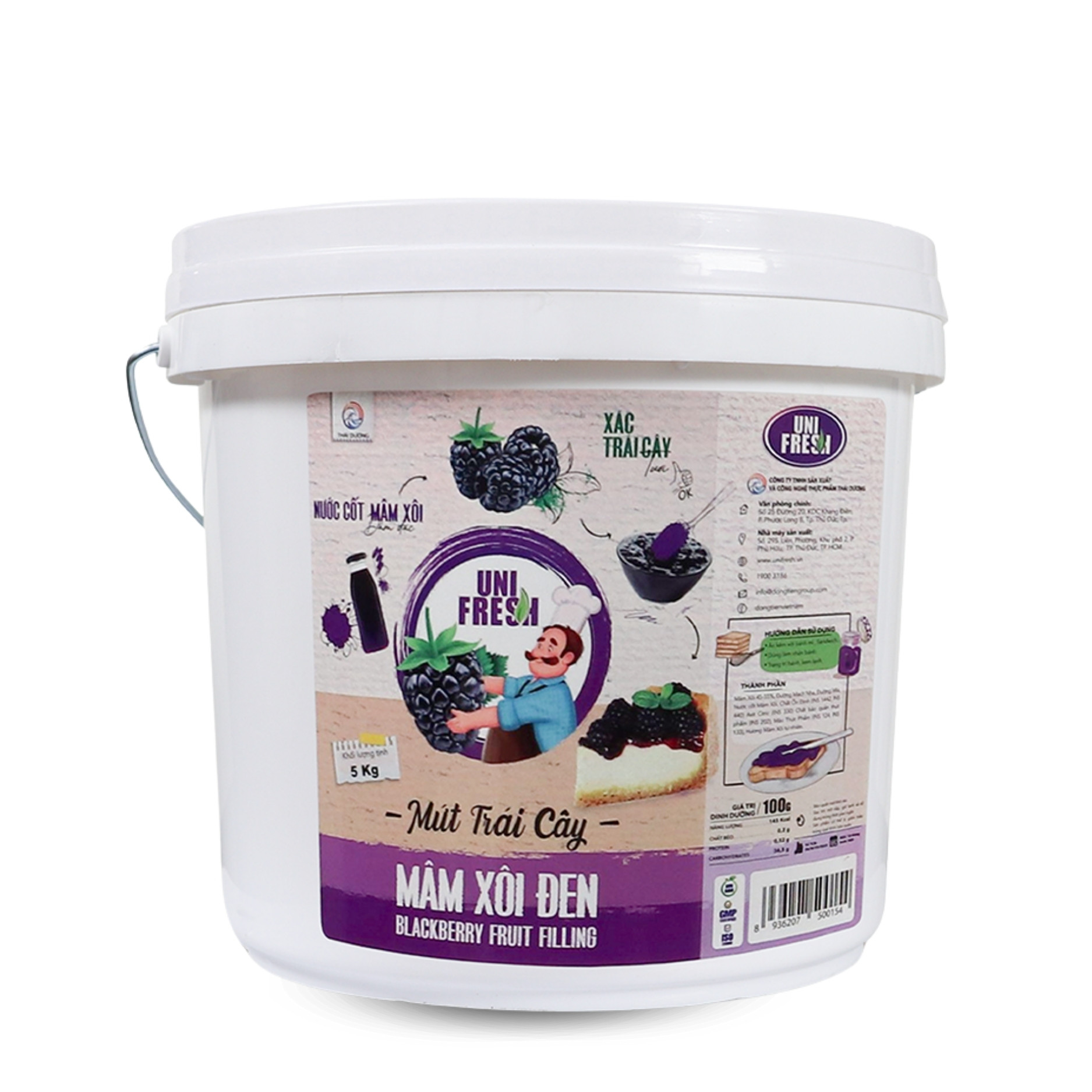 Mứt Trái Cây Unifresh Mâm Xôi Đen 5kg