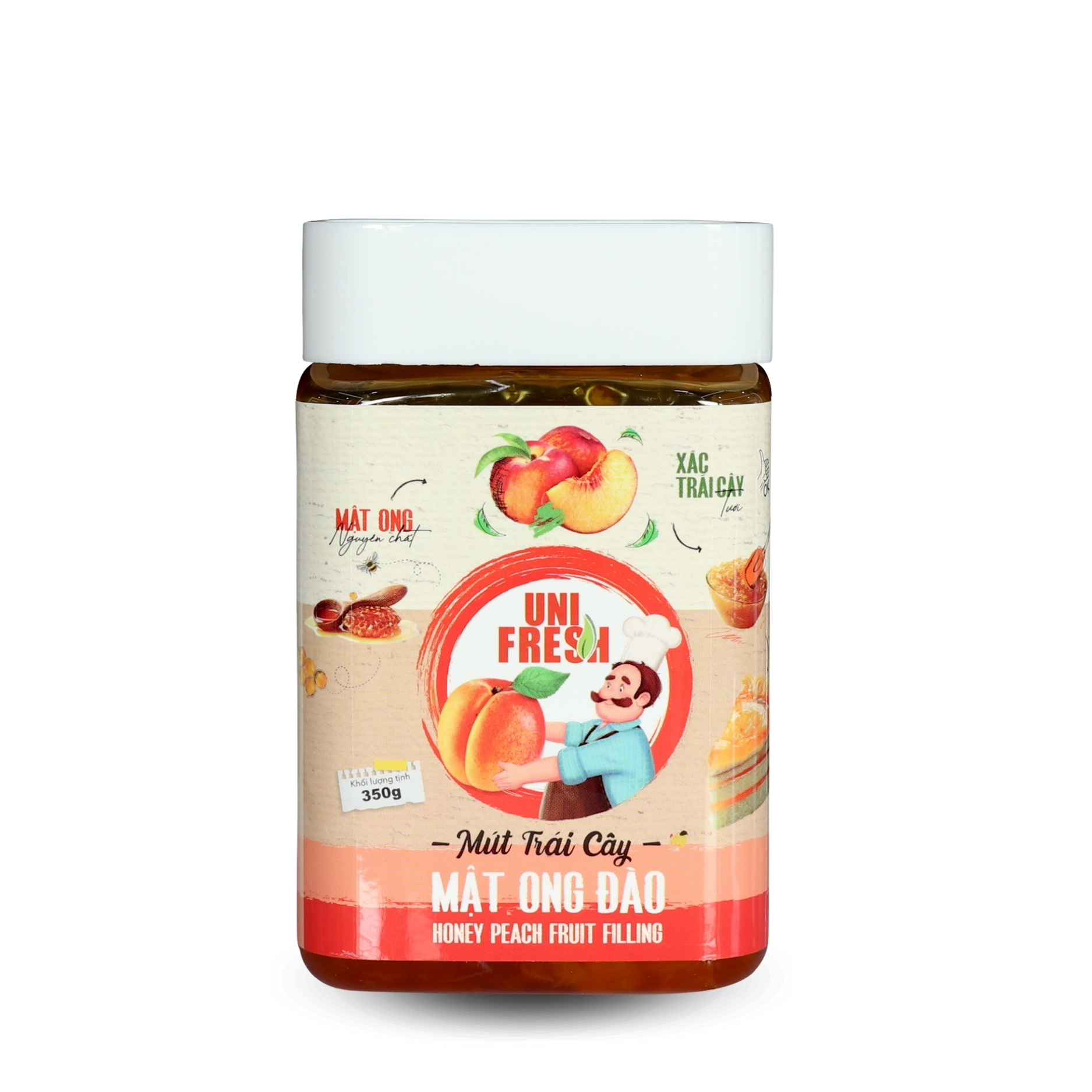 Mứt Trái Cây Unifresh Mật Ong Đào 350g
