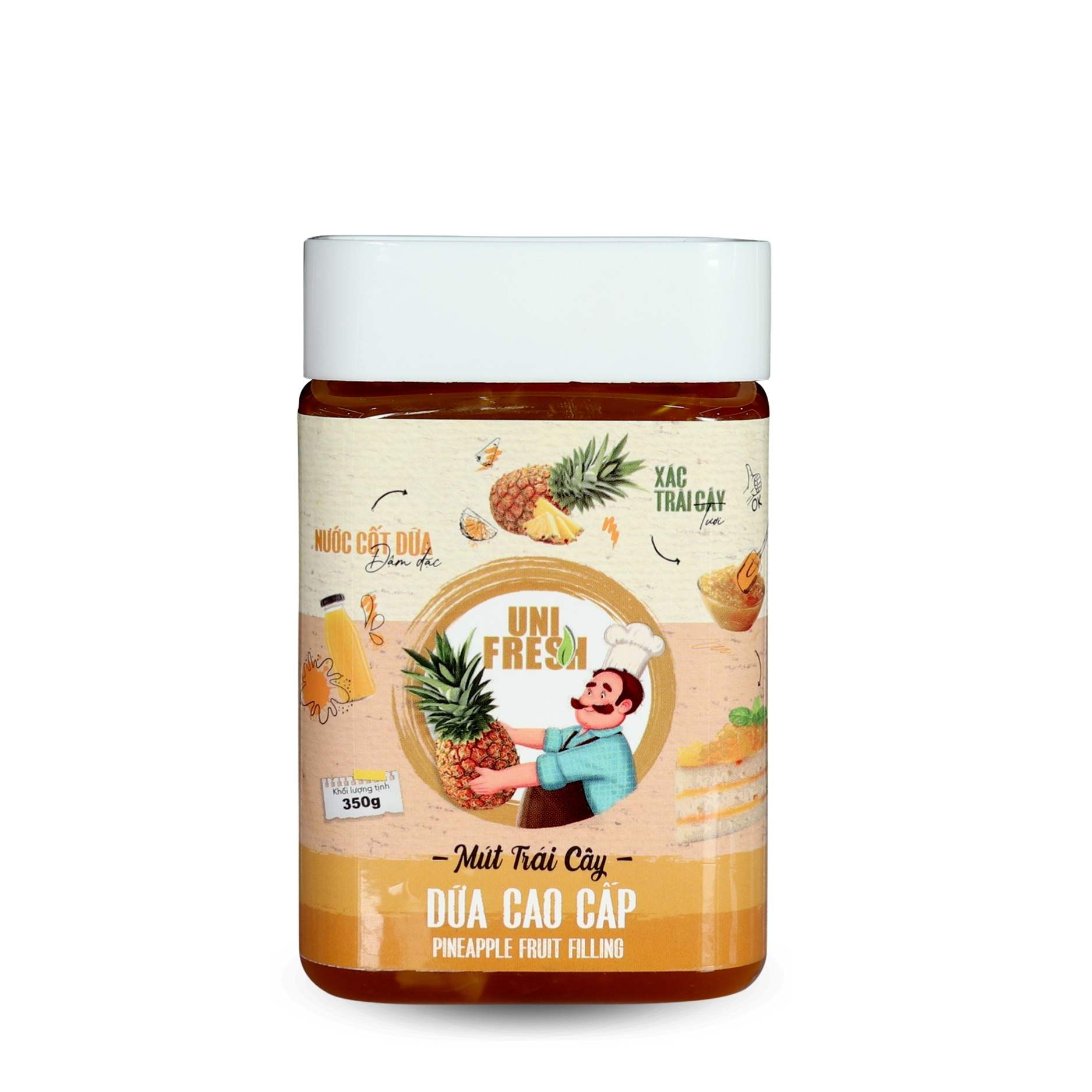 Mứt Trái Cây Unifresh Dứa Cao Cấp 350g