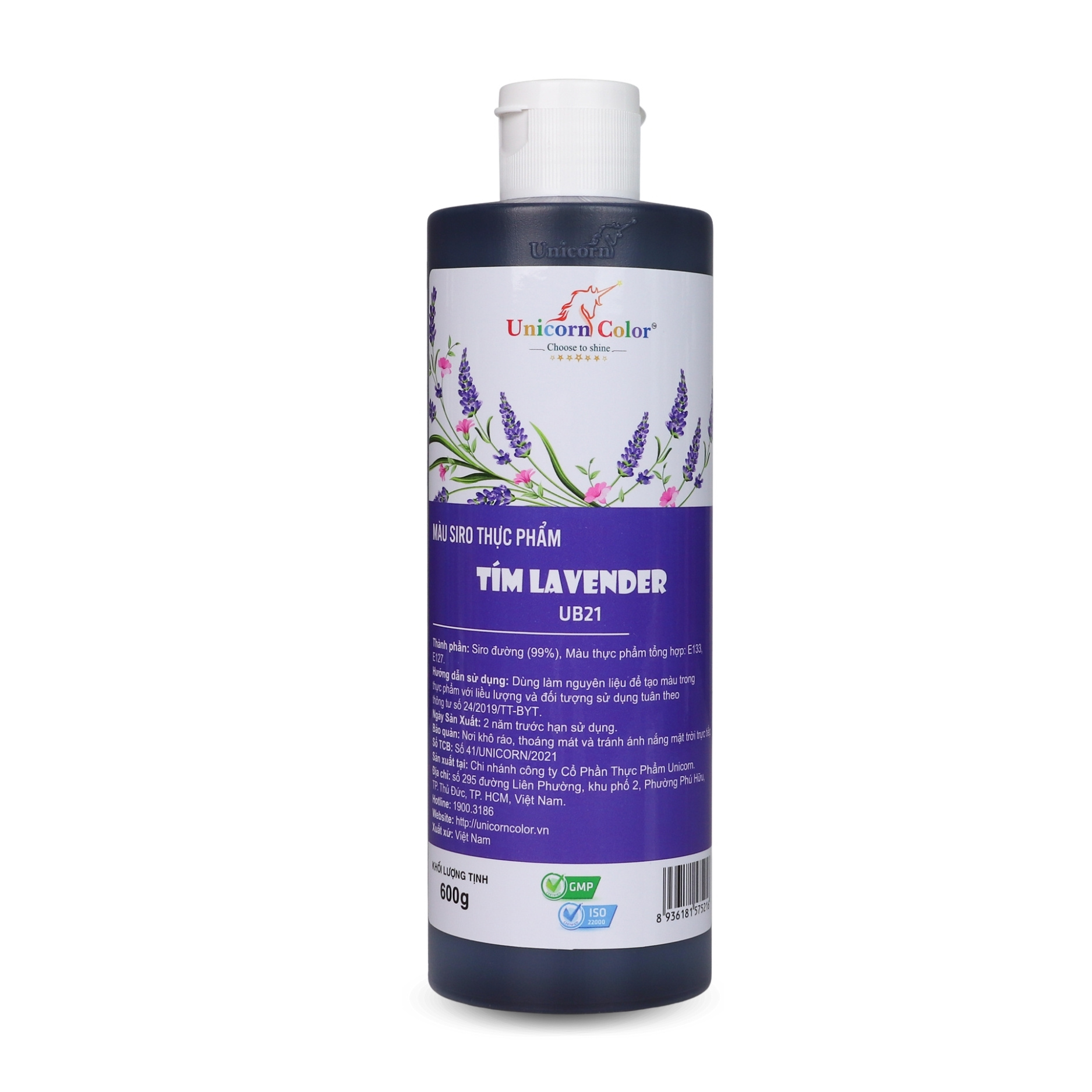 Màu Siro Unicorn Tím Lavender 600g