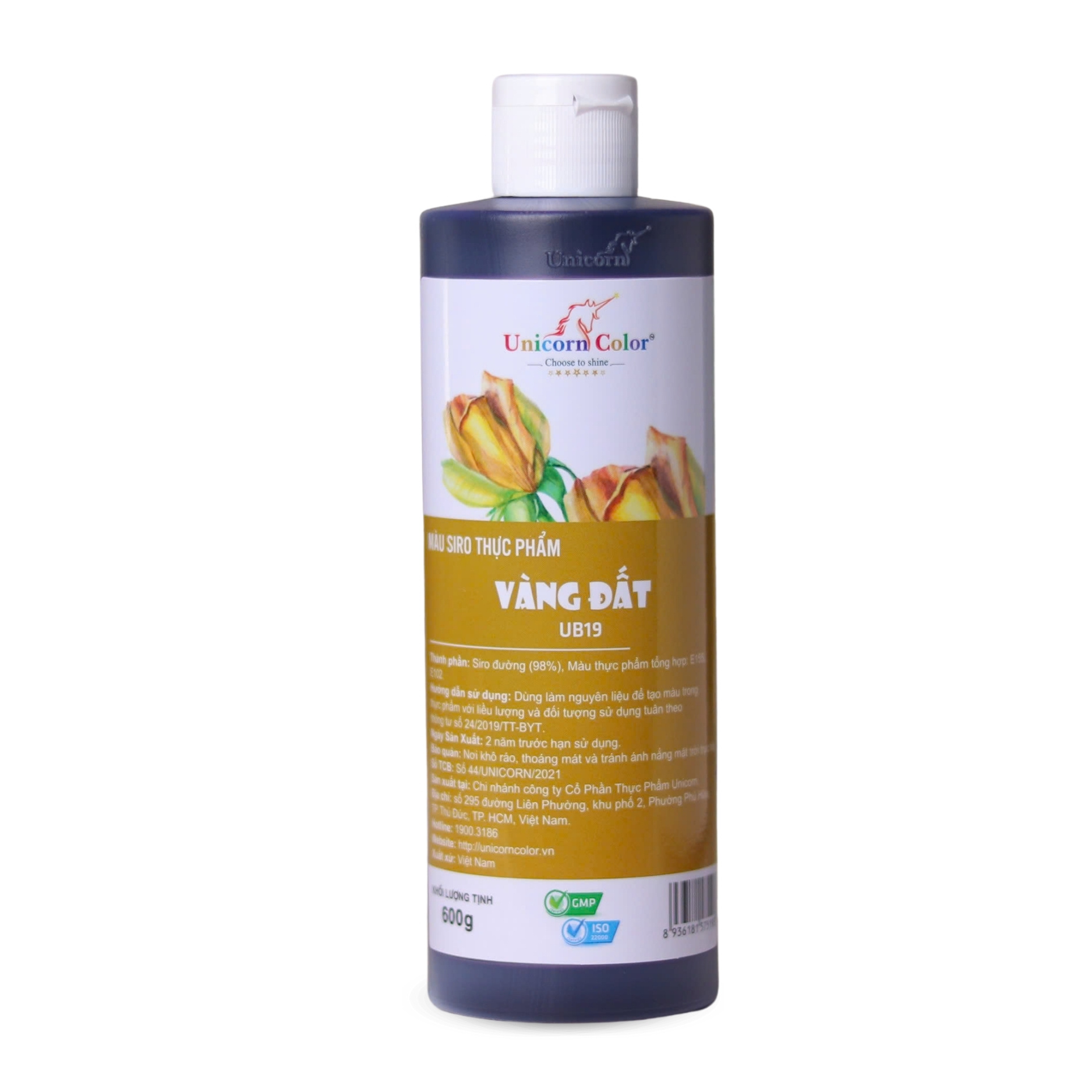 Màu Siro Unicorn Vàng Đất 600g