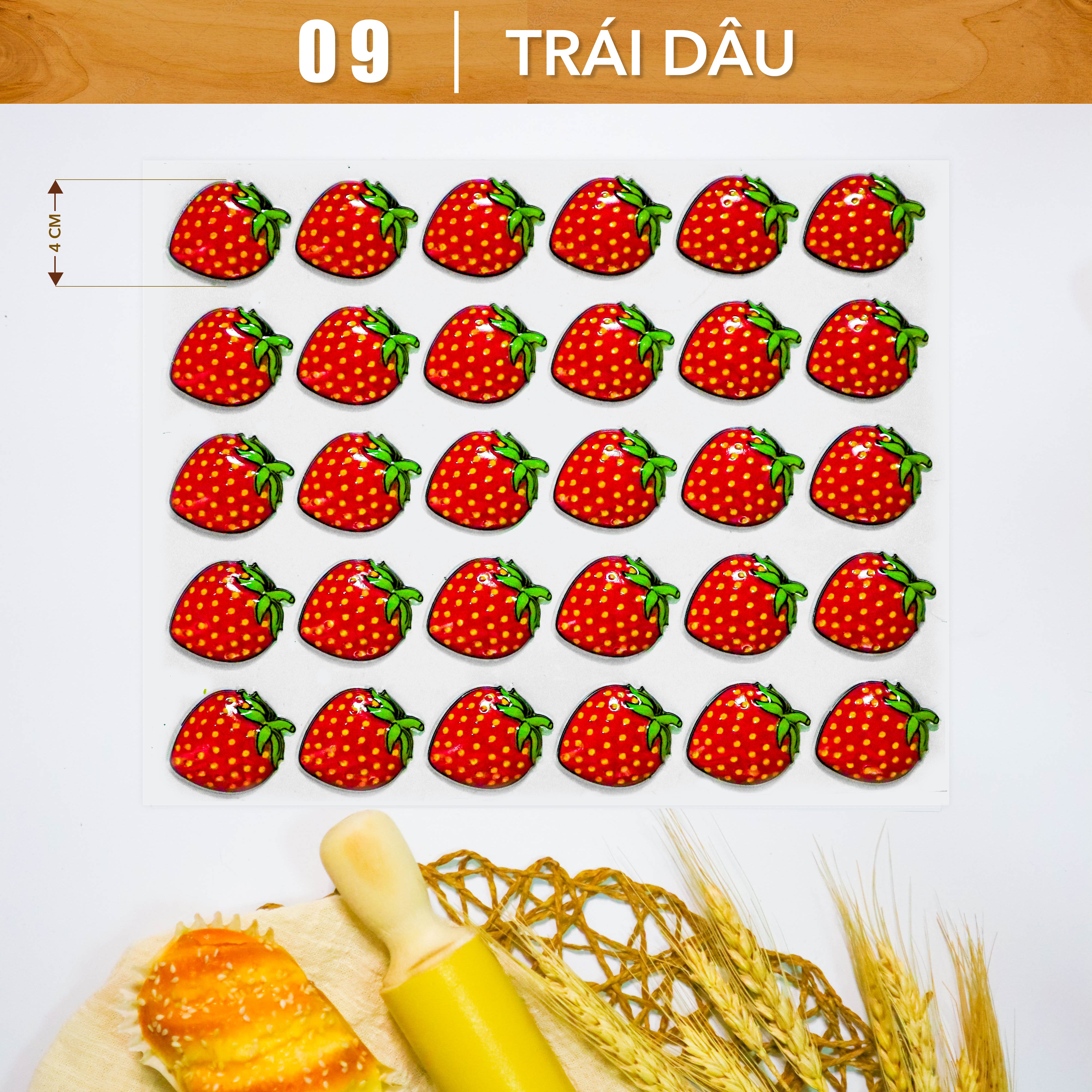 Khuôn In Hình Socola-Trái Dâu