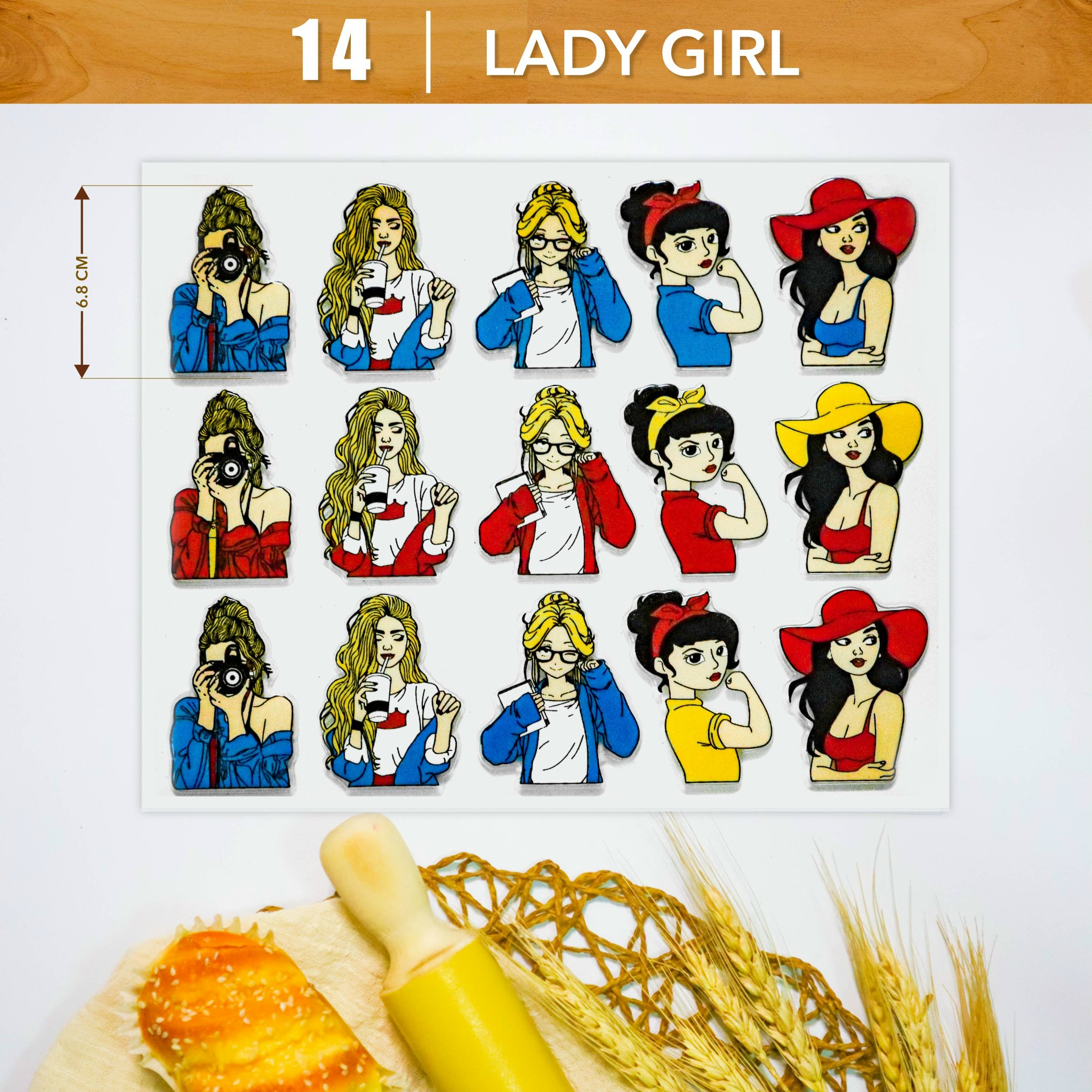 Khuôn In Hình Socola-Lady Girl