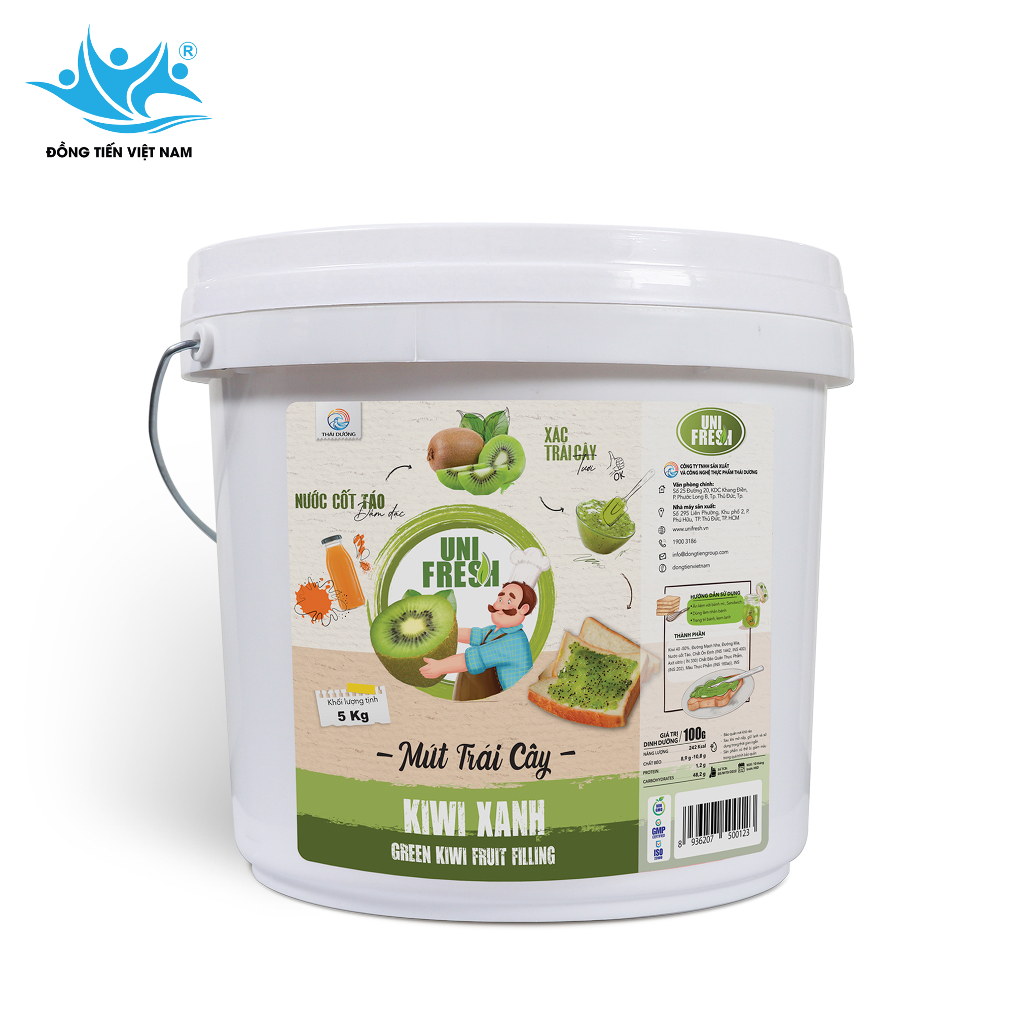 Tổng Hợp Mứt Trái Cây Unifresh 5kg-Kiwi Xanh