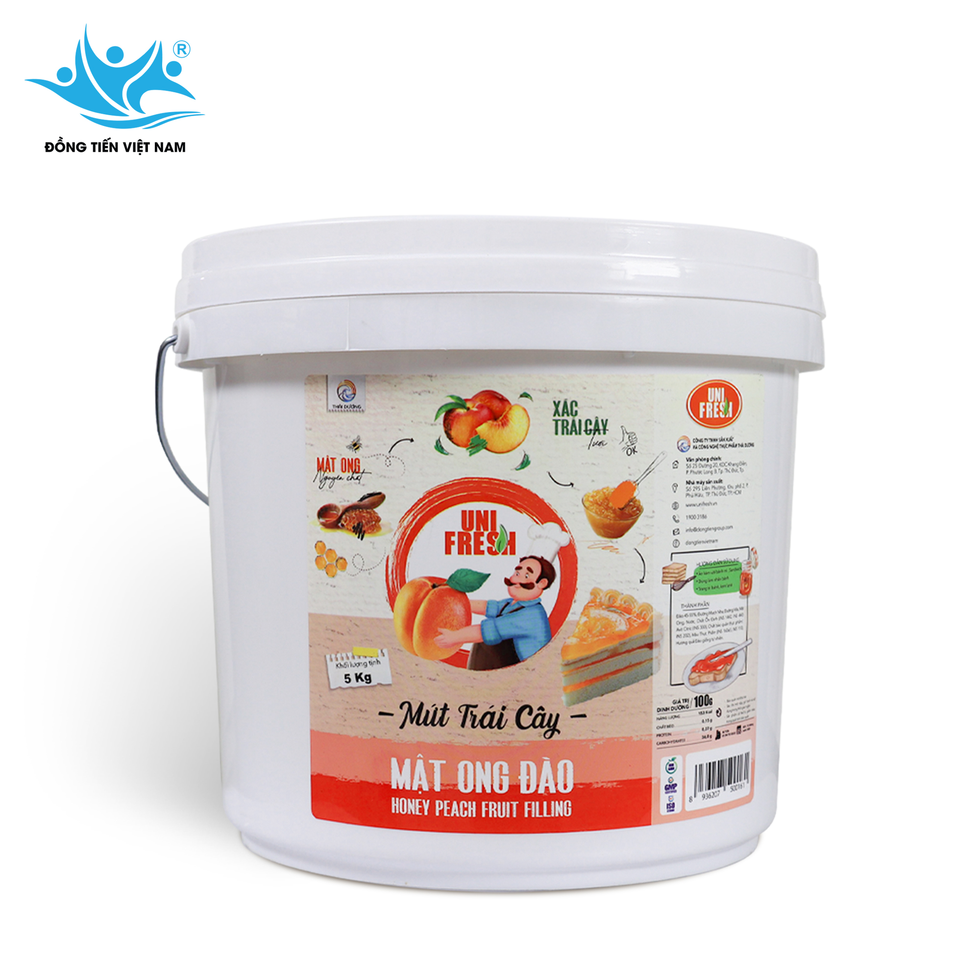 Tổng Hợp Mứt Trái Cây Unifresh 5kg-Mật Ong Đào