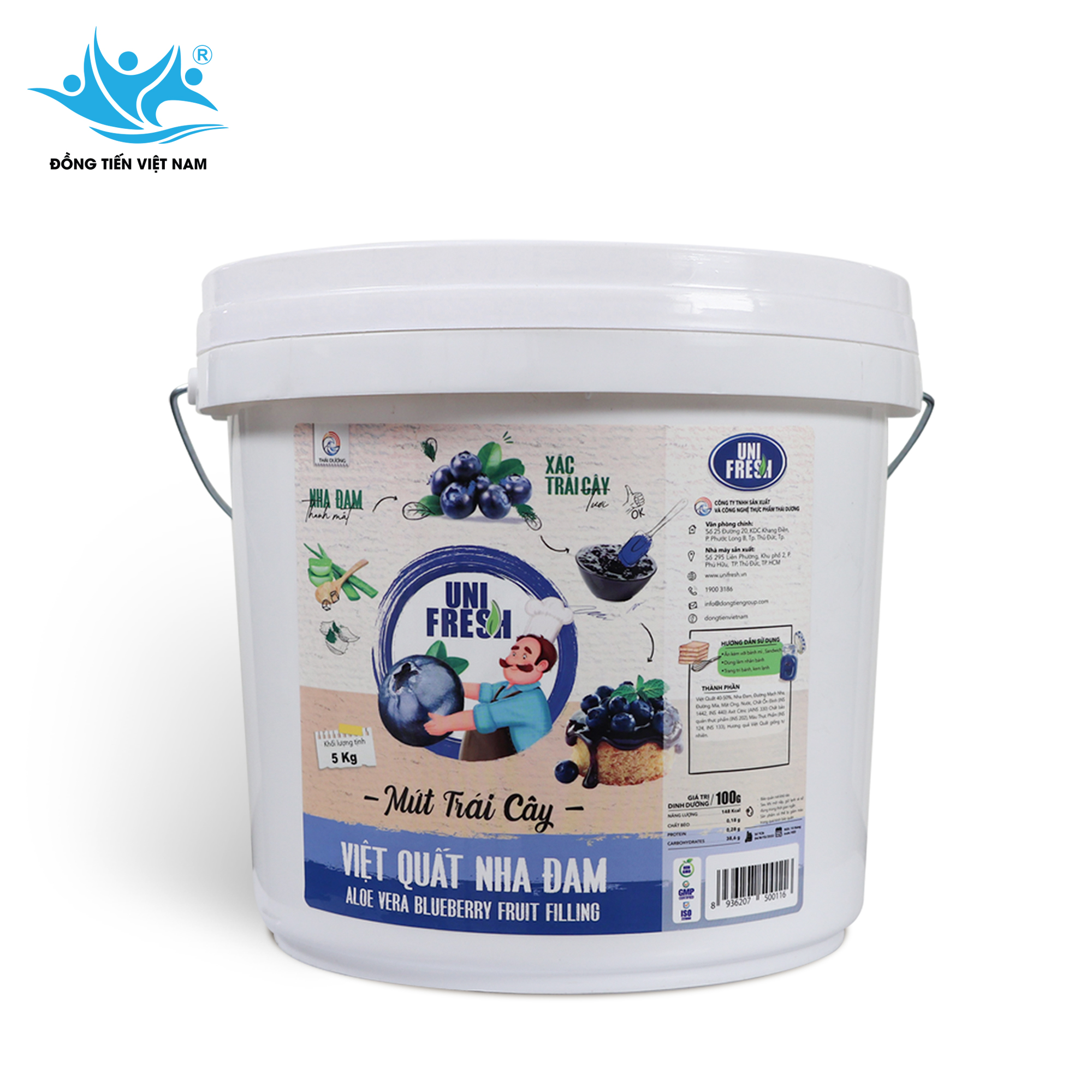 Tổng Hợp Mứt Trái Cây Unifresh 5kg-Việt Quất Nha Đam