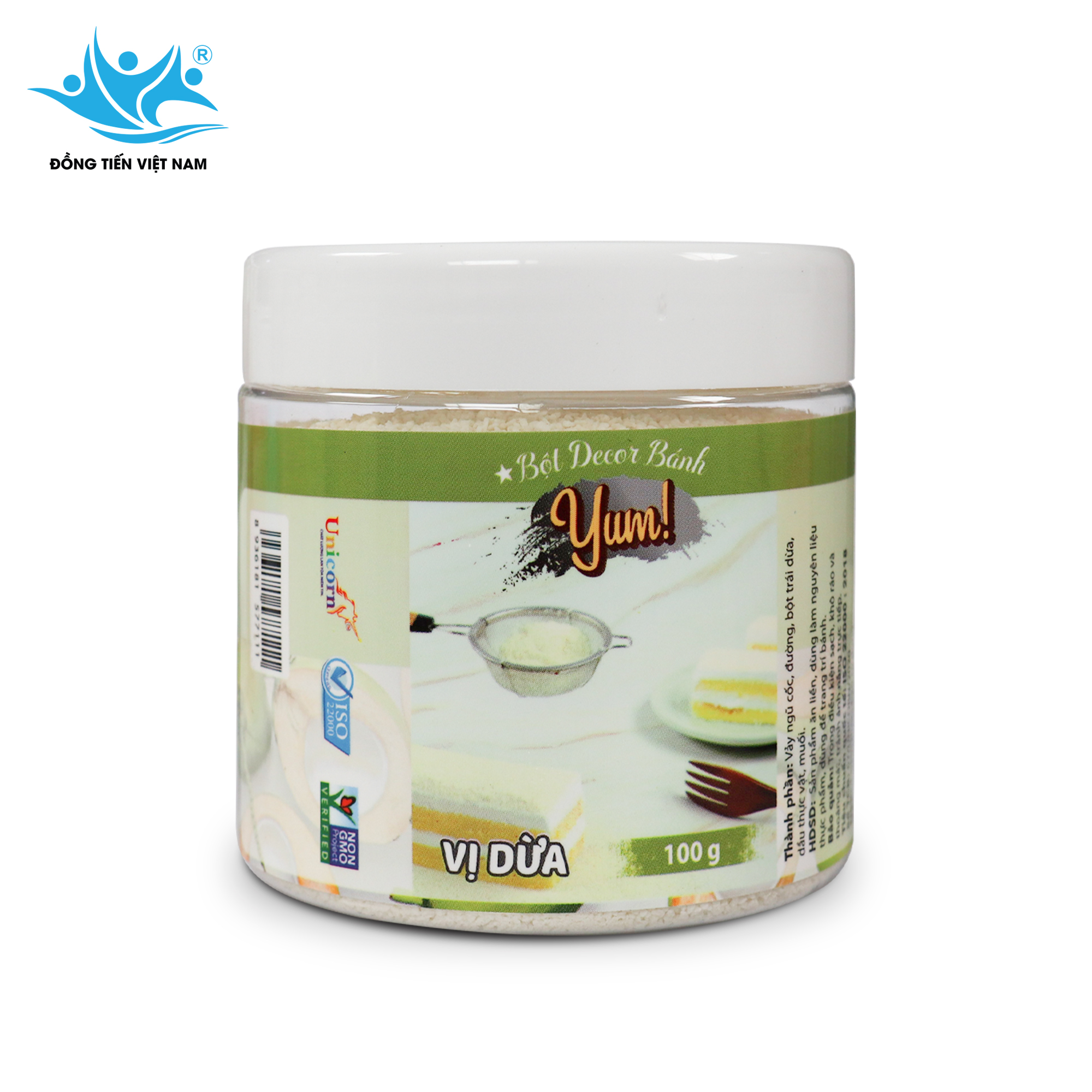 Tổng Hợp Bột Decor Bánh 100g-Vị Dừa 