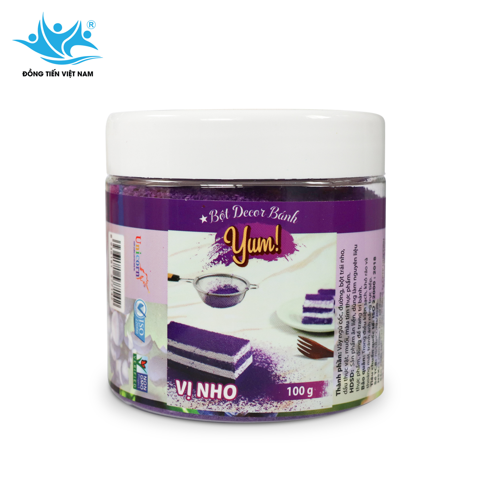 Tổng Hợp Bột Decor Bánh 100g-Vị Nho 