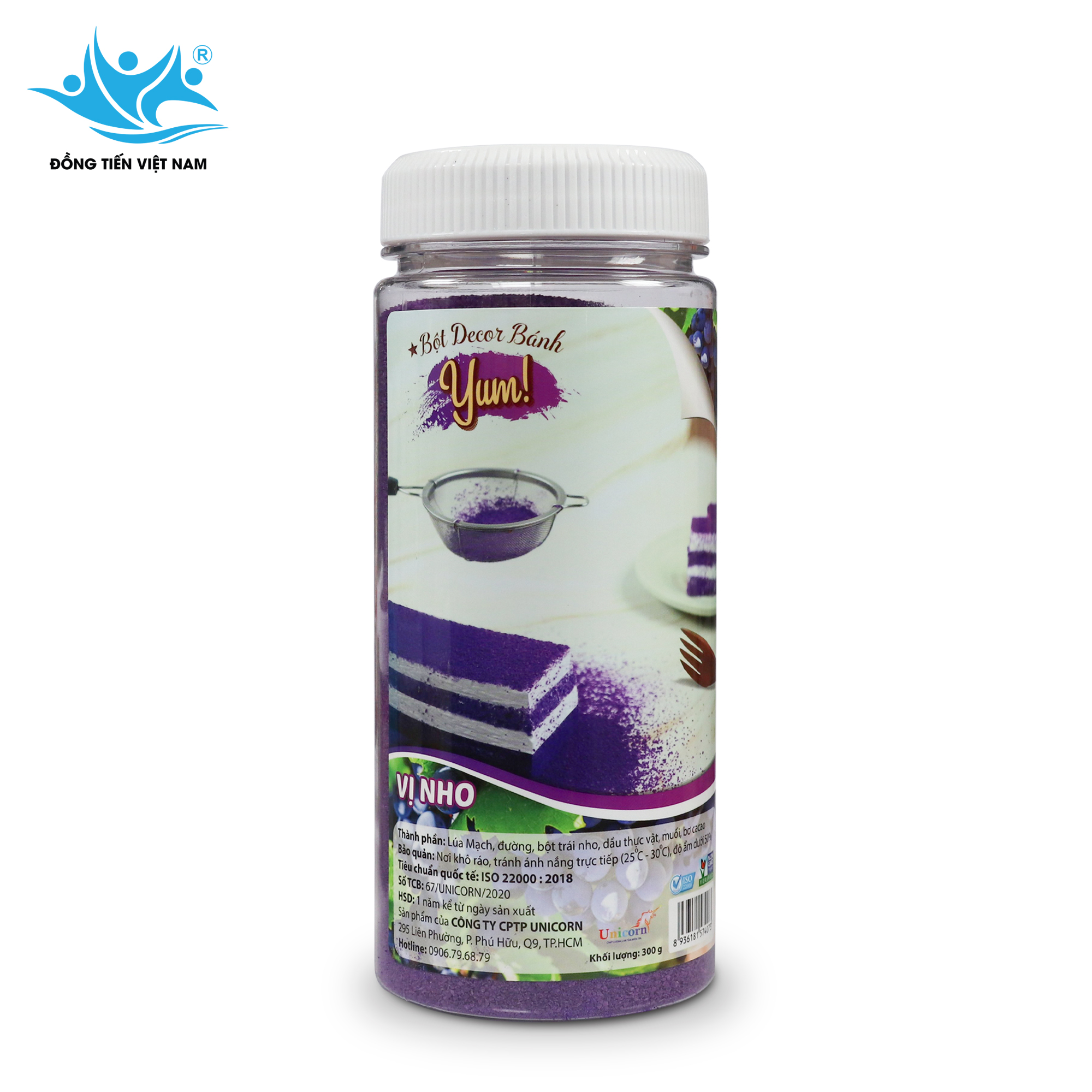 Tổng Hợp Bột Decor Bánh Yum! 300g -Vị Nho