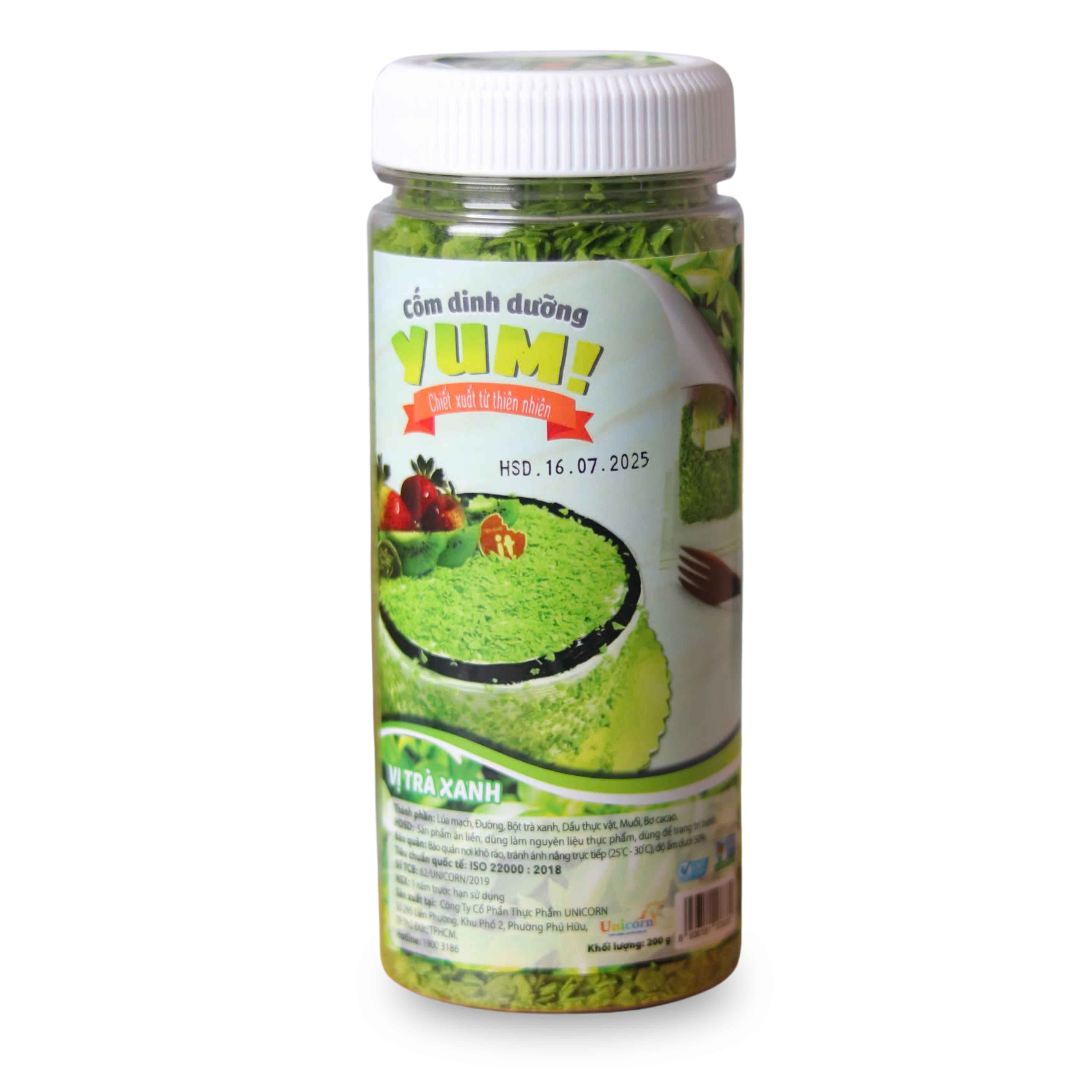 Cốm Dinh Dưỡng Yum! 200g Vị Trà Xanh