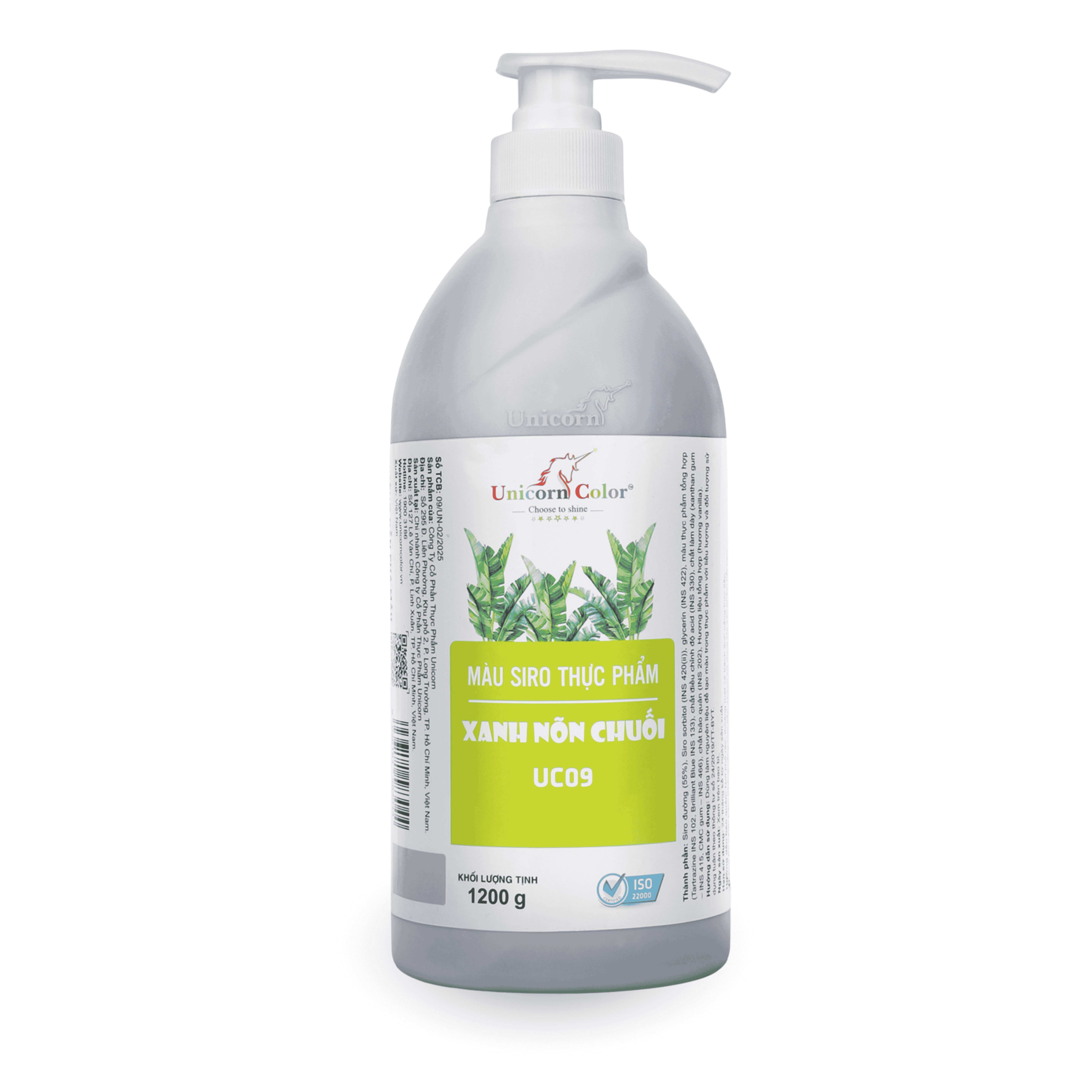 Màu Siro Unicorn Xanh Nõn Chuối 1200g