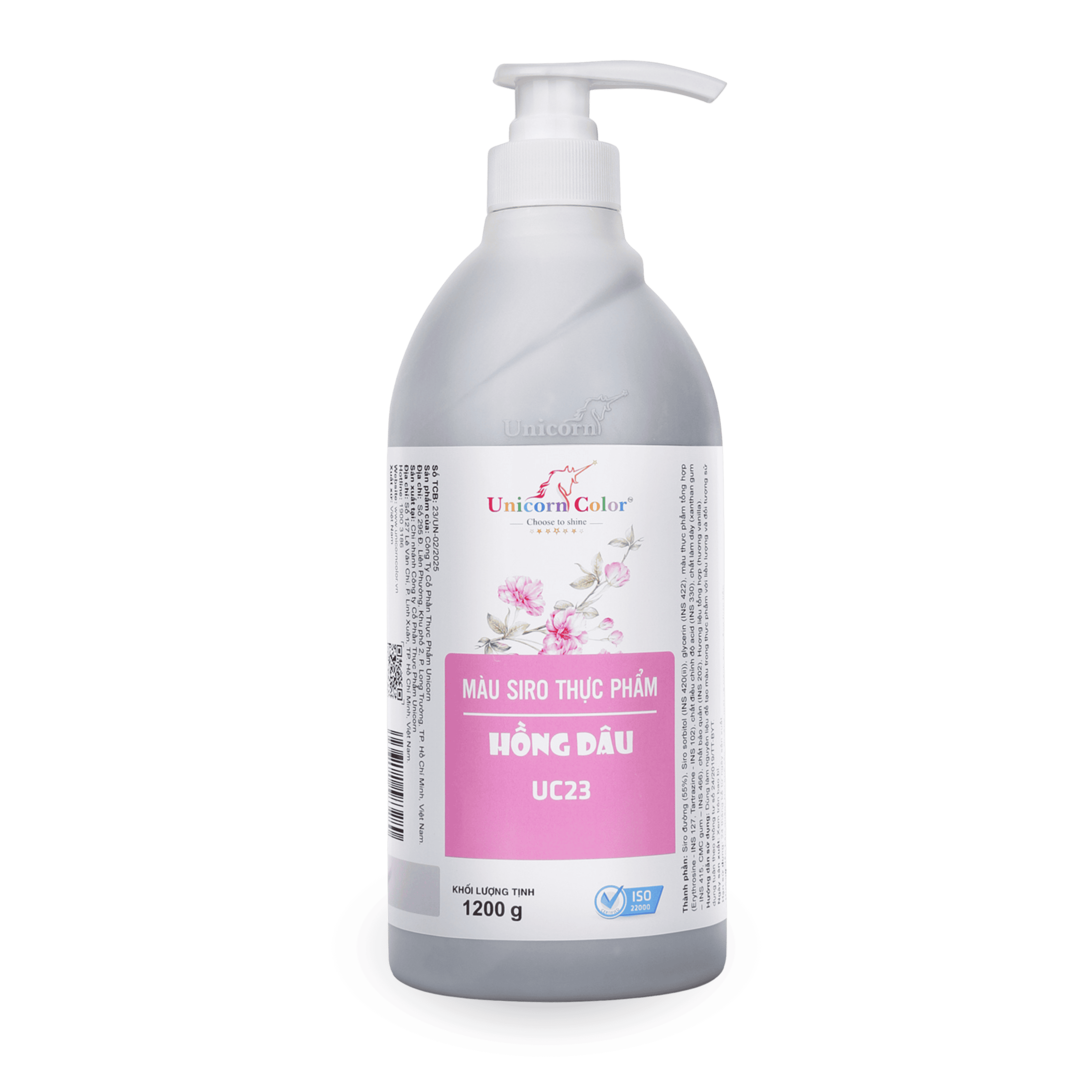 Màu Siro Unicorn Hồng Dâu 1200g