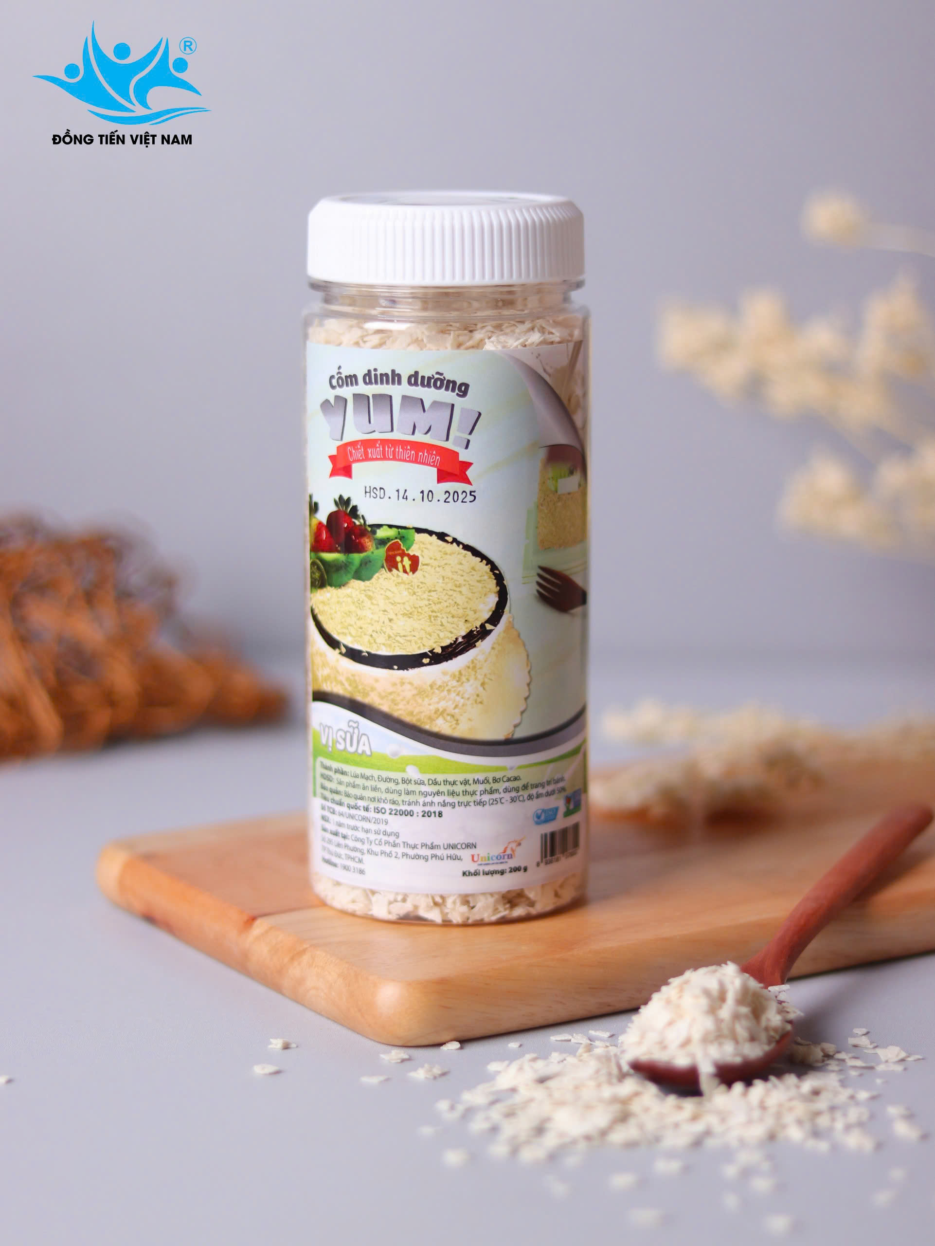 Tổng Hợp Cốm Dinh Dưỡng Yum! 200g-Vị dừa