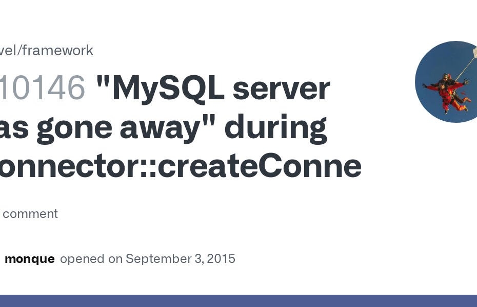 Mysql Server Has Gone Away