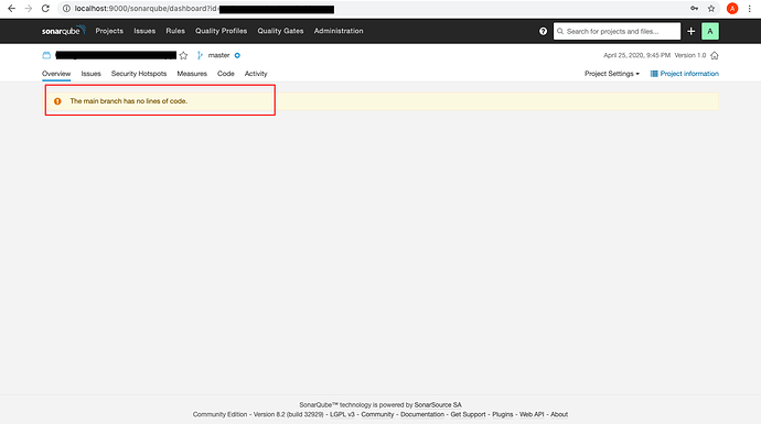 The Main Branch Has No Lines Of Code. When Sonar-Scanner Is Executed  Command Line On Mac - Sonarqube - Sonar Community