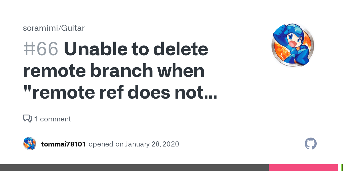 Unable To Delete Remote Branch When 