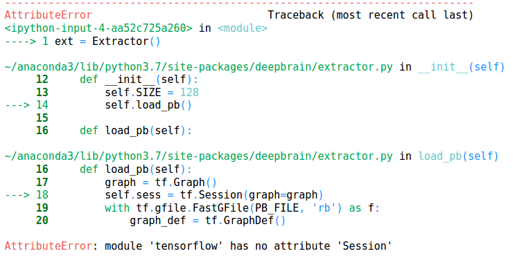 Error: Tensorflow Has No Attribute Session · Issue #6 · Iitzco/Deepbrain ·  Github