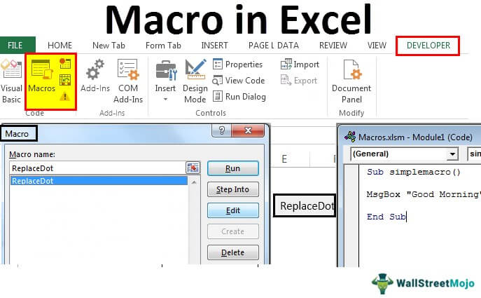 Macros In Excel - Tutorial, Examples, How To Add?