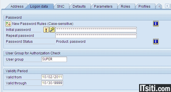 Sap User Account Not In Validity Date