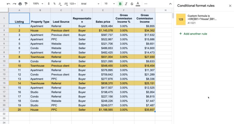 How To Apply Conditional Formatting Across An Entire Row