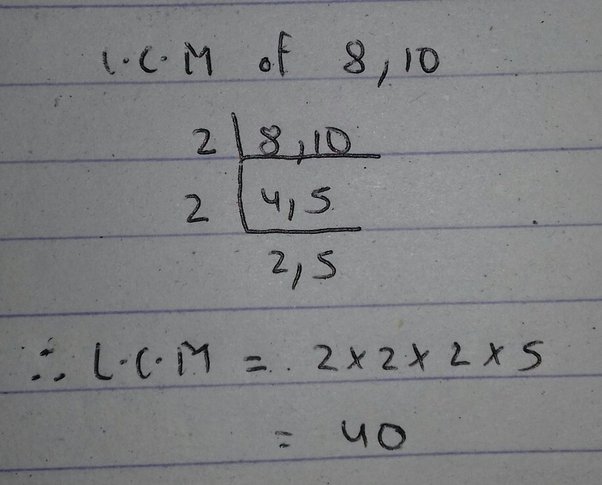 How To Determine The Lcm Of 8 And 10 - Quora