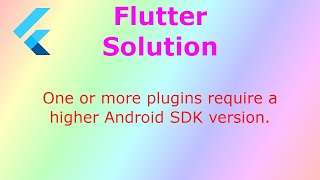 One Or More Plugins Require A Higher Android Sdk Version - Youtube