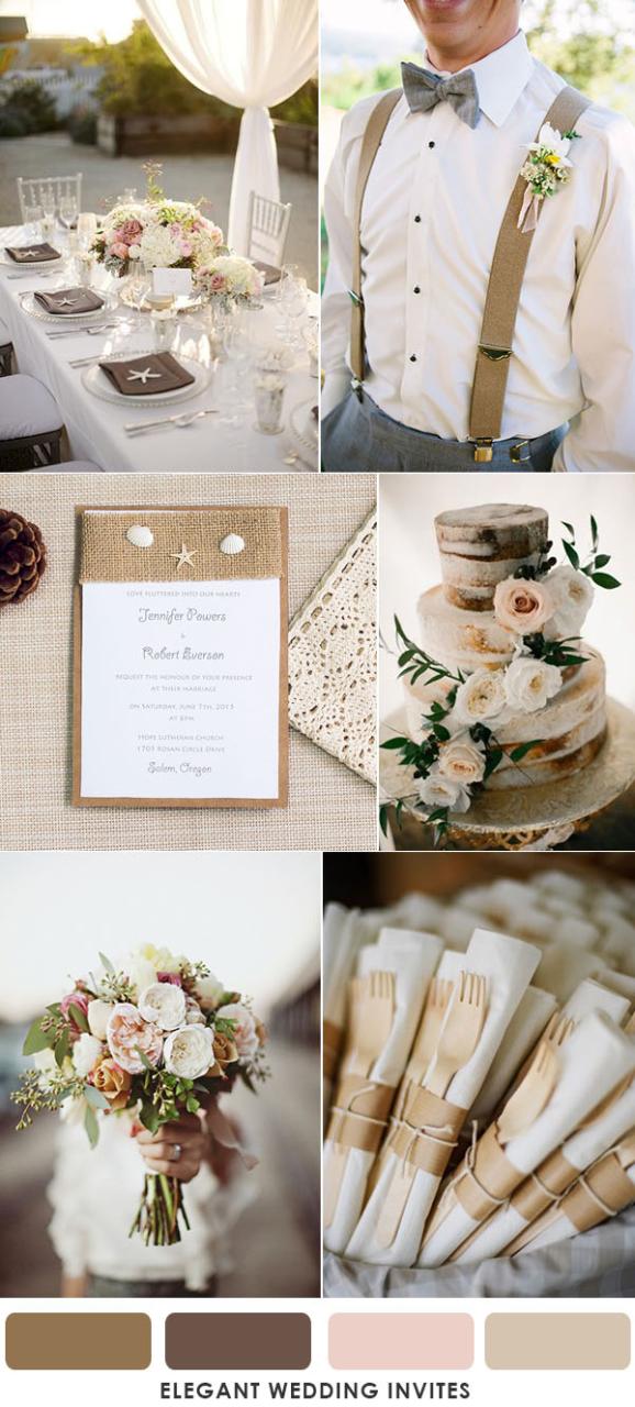 How To Choose Brown As Your Wedding Colors By Season -  Elegantweddinginvites.Com Blog