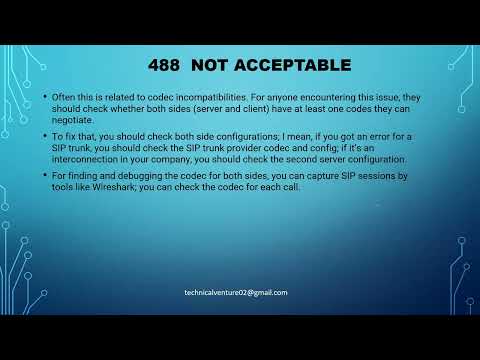 Lecture - 5 | SIP Error 488 Not Acceptable Message